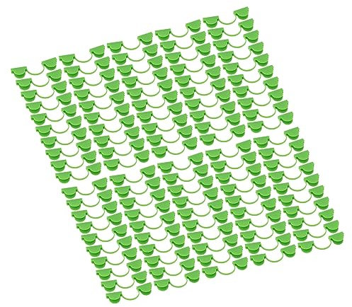 100 Pièces Pinces De Serre, Pince De Film Végétal à Double Tête PE Cadre en Plastique Ombre Filet Tige Clips Jardin Cerceau Clips pour Serres(6mm)