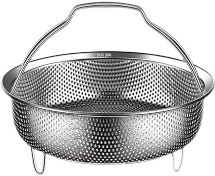 ＡＷＨＡＯ Cestello per Cottura a Vapore Vegetariano, Inserto per Cuociriso per Cottura a Vapore, Padella di Ricambio per Cestello a Vapore con Griglia E Manigli, 18 cm