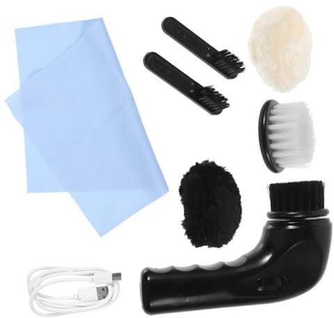 PACKOVE Hand-held Rechargeable Shoe Brush Electric Cleaner Shoe Polish Machine Kit