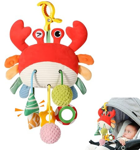 Regerly Baby Kinderwagen Spielzeug, 1 Stück Baby Pram Toy Kinderwagen-Spielzeug für Babys Neugeborenes Autositz-Spielzeug Hängende Plüschtiere für Autositz Babybett Kinderwagen