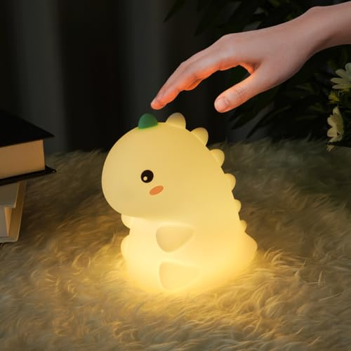 Ainiv Dinosaur Night Light, Cute Animal Silicone Nursery Night Lamp