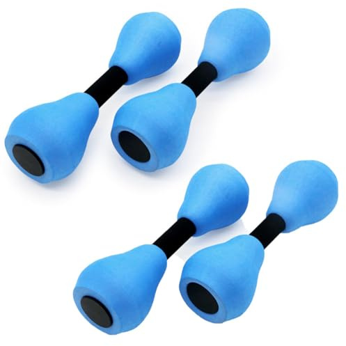 Mancuernas Acuáticas para Ejercicios Acuáticos - 4uds Mancuernas de Agua, Barra Acuáticas de Espuma EVA para Gimnasia Acuática y Aqua Fitness, Equipo de Pesas para Aeróbicos Acuáticos, Pérdida de Peso