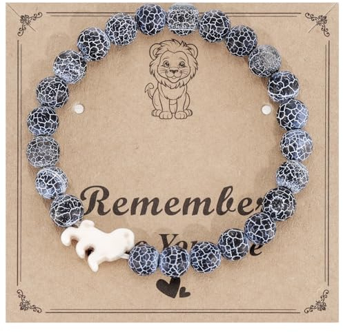 HUTIMY Lion Gift for Men Adults Him Dad Birthday Lions King Themed Jewelry Lion Bracelet
