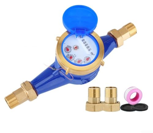 GLFLOW DN20 3/4 di pollice Dry-Type Digital contatore per acqua tutto il rame con il filtro incorporato per uso domestico residenziale