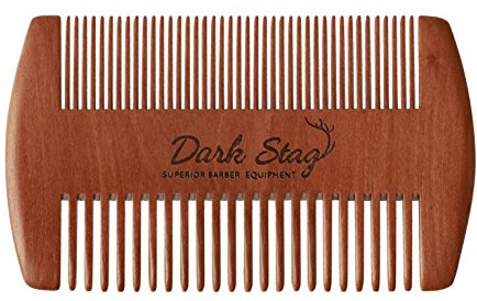 Dark Stag Beard Comb - Pocket Size Double Sided Comb for Beard Grooming
