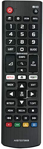 ALLIMITY AKB75375608 Telecomando Sostituto per LG 4K UHD TV 32LK6100/6200 43LK5900/6100/UK6300/6400/6470/6500/6750 49LK5900/6100/UK6300/6400