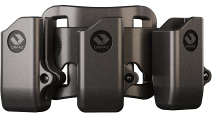 Orpaz G19 Pistol Mag Pouch Compatible with Glock 19 Magazine Holster for 0.40, 9 mm Magazine Holder - Will Secure Your Handgun with a Tactical Appearance (Dreifaches Magazin, Gürtelschlaufe)