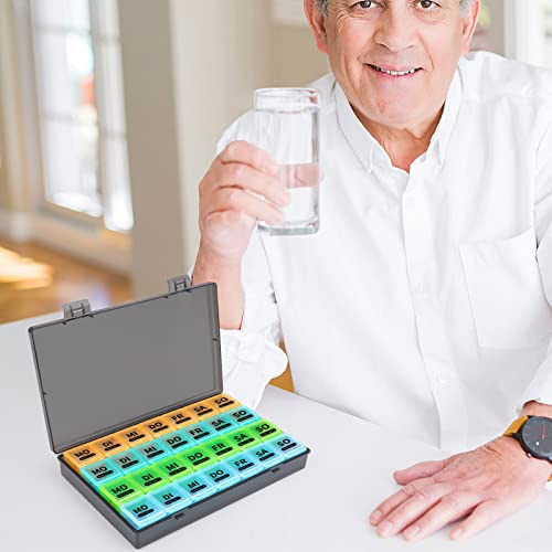 Opret Tysk tablettlåda 7 dagar stora fack, tablettlåda månad tabletter veckobox pillerask 7 dagar medicinlåda 7 dagar pillerlåda 7 dagar tablettburk 7 dagar tilläggslåda tabletter organiserare