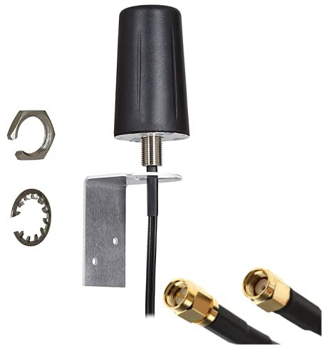 2in1 4G/5G & WiFi Combo Rugged Omni-Directional Antenna with Wall Mounting Bracket. 1 x mobile input & 1 x WiFi Input. Mobile Internet Heavy Duty Aerial