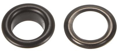 QUARKZMAN 50 Ensembles 8mm 1/3 Trou Cuivre Œillets Œillets Noir pour Tissu Cuir Toile Rideau Vêtements