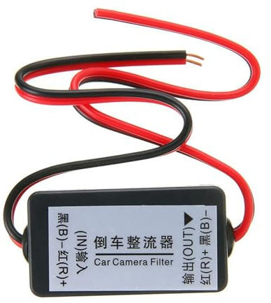 MICMXMO Filtre de caméra de recul de voiture, relais de puissance, condensateur, redresseur pour caméra de recul inversée