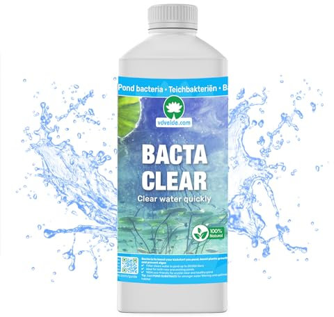vdvelde.com - Teichklärer: BACTA CLEAR - Klares trübes und grünes Teichwasser - - für 1.000 bis 20.000 L- 100% ökologisch: Schnell klares Wasser- Sicher für Menschen, Pflanzen und Tiere