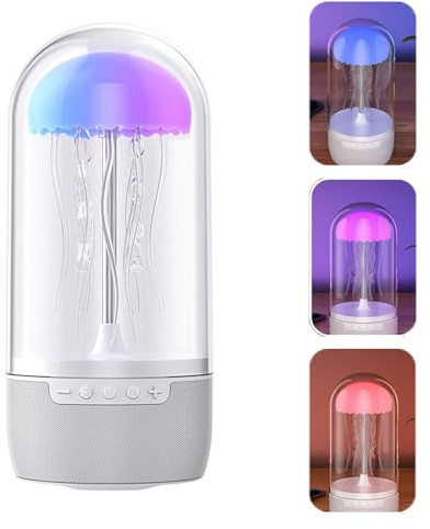 Generico Lampada Medusa Bluetooth Altoparlante Atmosfera Mood Light con 7 colori che cambiano, altoparlante portatile Night Light Regali per gli uomini Donne Bambini Compleanno Natale Ringraziamento