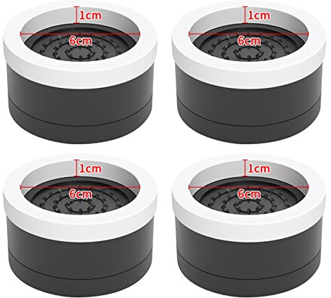 Patas de Resina de Fibra de Plástico para Muebles Patas Elevadoras de Cocina Patas Elevadoras Redondas para Mesa Sofá Cama Reposapiés para Lavadora 4 Piezas (5 cm Negro)