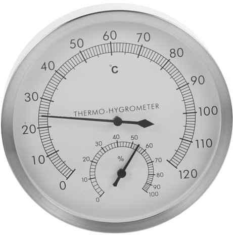 Kisangel Thermomètre Et Hygromètre 2 En 1 Pour Sauna Dintérieur Facile À Lire Construction Sûre En Acier Inoxydable