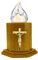 WARM RAY Candele a LED per cimiteri e chiese candele a batteria con effetti fiamma oscillante resiste pioggia sole durata 210 giorni (ORO)