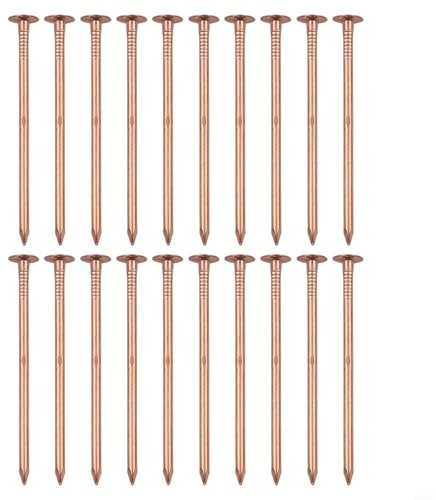CYRENT Copper Tree Stump Killer Nails, 65mm and 75mm Sizes, Solid Copper Clout Nails for Quick Root Elimination(C)