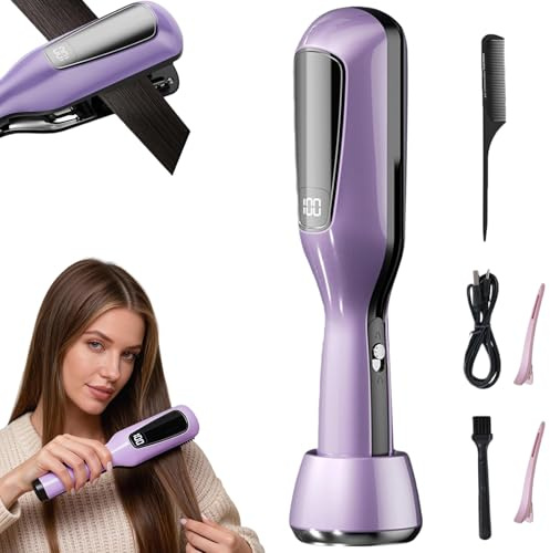 Coupe Fourche Cheveux, Coupe Fourche, Tondeuse À Pointes Fourchues Avec Affichage LED, Élimine Les Pointes Fourchues Et Les Cheveux Abîmés, Rechargeable, Pour La Maison Et Les Voyages (#Violet)
