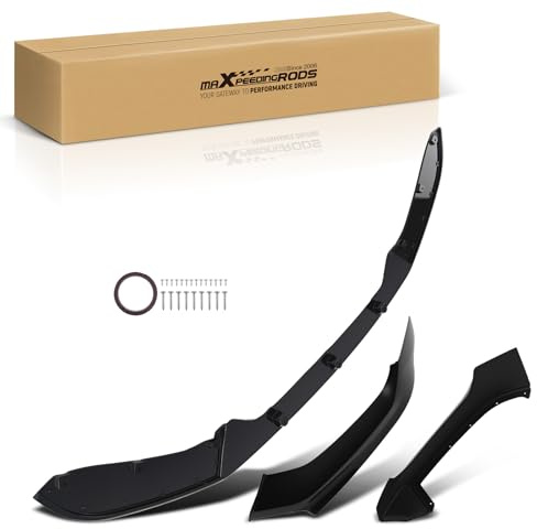 maXpeedingrods Front Bumper Lip & Splitter for BMW 1 Series F20 F21 LCI M Sport 2015-2019 ABS M Performance Style Front Lip Diffuser Style Body Kit Gloss Black Canard Protectors Modified Car Accessory