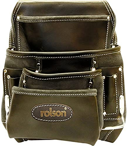 Rolson 68873 Large Single Leather Tool Pouch , Black