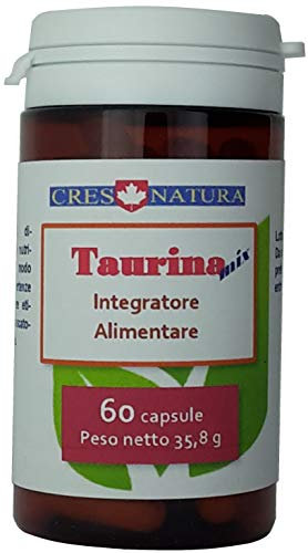 TAURINA-mix 60 capsule di Taurina (500mg), vitamina B6 (0,7mg, 50%VNR), B1 (1,65mg, 150%VNR). Contro stanchezza e affaticamento, per funzioni psicologiche, sistema nervoso, cuore. Prodotto in Italia