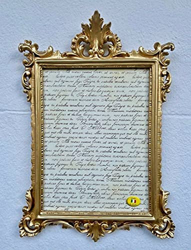 Bilderrahmen Gold Antik Barockrahmen 36x24cm Fotorahmen Shabby 24x18 Deko Hängerahmen Spiegelrahmen Vintage Landhausstil Prunkrahmen c12M