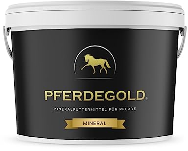 Pferdegold Mineralfutter - Pferde Pellets mit Magnesium & Calcium - Ausgewogene Mineralstoffversorgung - 100% Natürlich & Dopingfrei - Made in Germany (1500g)