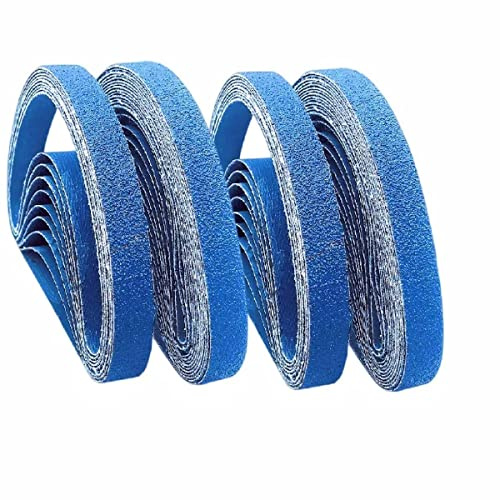 FEIHU Zirkoniumkorund slipband, 13 x 457 mm, 20 stycken kornighet 320 för Black & Decker kraftfil sandpapper slipband set