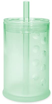 olababy Clear View Silikonträningsmugg med sugrörslock | Drickkopp från 12 Mo+ | Oförstörbar dryckesmugg för barn från 2 år | Baby Led Weaning & fodertillbehör