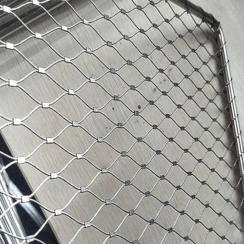 JIwqDY Filo in Acciaio Inox Giardino Rete di Sicurezza Esterno Balcone Rete for Recinzione Rete di Protezione Anticaduta (Color : 10cm Mesh, Size : 0.8x10m)