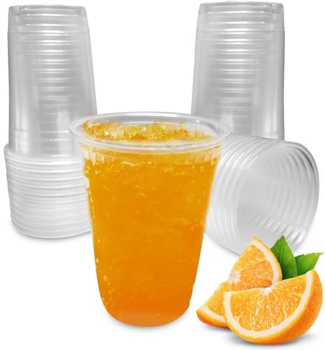 PAWOPA 100 Litronas - Vasos de Plastico Transparentes y Reutilizables de Litro (1000 ML). Minis. Uso en Fiestas o Camping - Ecológico sin BPA - Para Agua, Cocktail, Cerveza, Refrescos y Zumos