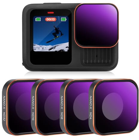 K&F Concept Filtre ND4 ND8 ND16 ND32 Détecté Automatiquement Compatible avec GoPro hero13/12/11/10/9