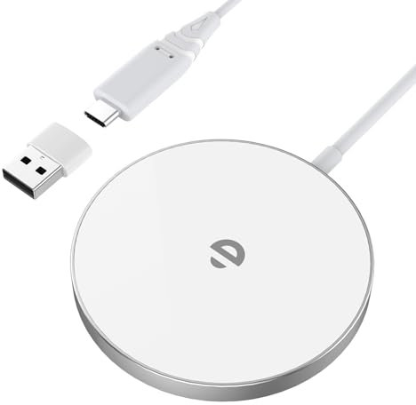 RoRoSkin 15W Cargador Inalámbrico,Cargador Inalámbrico Magnético,Wireless Charger con iPhone 17/16/15/14/13/12 Pro MAX/Air/Plus/Pro Serie