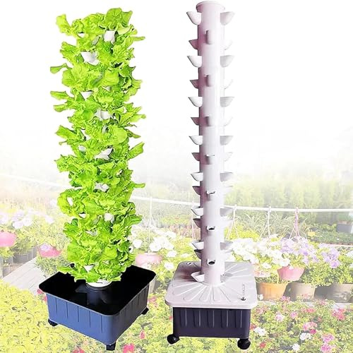 Système de culture aquaponique à 45 trous, 15 étages, tour de jardin, kit de culture aéroponique, système de culture aquaponique, système de culture sans sol, kit pour plantation d'herbes, de fruits