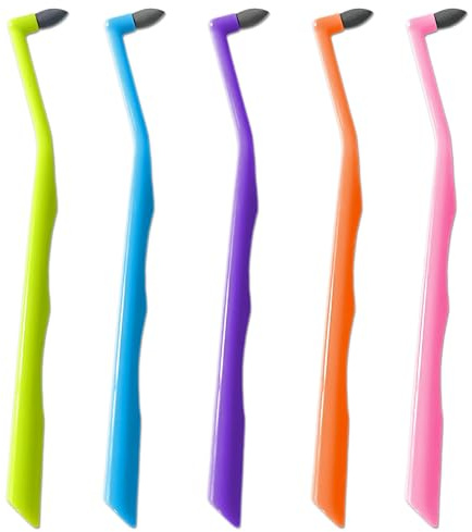 10 Pack Dental Teeth Plaque Remover Brushes Tools, Ergonomic Handle Design, Multicolor Tooth Stain Eraser Tartar Polisher Cleaning Kit for Oral Care