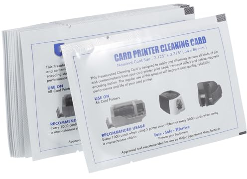 Veemoon 15 Tarjetas de Limpieza para Lector de Tarjetas POS Tamaño 125 X 8 CM Doble Cara PVC para Mantenimiento Eficaz de Impresoras y Escáneres en Entornos Comerciales