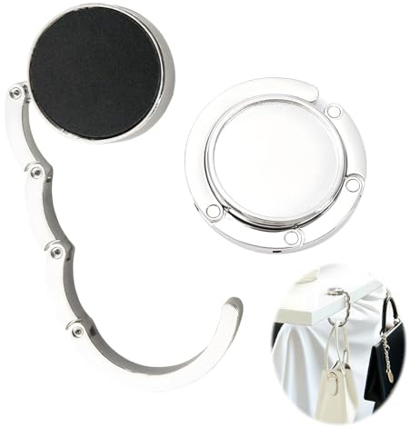 2PCS Foldable Purse Hook, Handbag Hanger Portable Bag Holders Folding Section Storage Womens Bag Hanging Gift Idea Gadgets for Women Lightweight Handbag Table Hanger for Desk Office Convenient Storage
