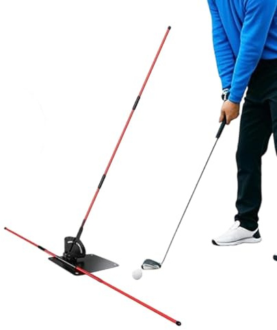 Soporte de calibración de palos de golf – Acero 111 x 116 cm ayuda de entrenamiento de oscilación | Barra de alineación ajustable de 1200 g | La herramienta de marcado numérico es perfecta para