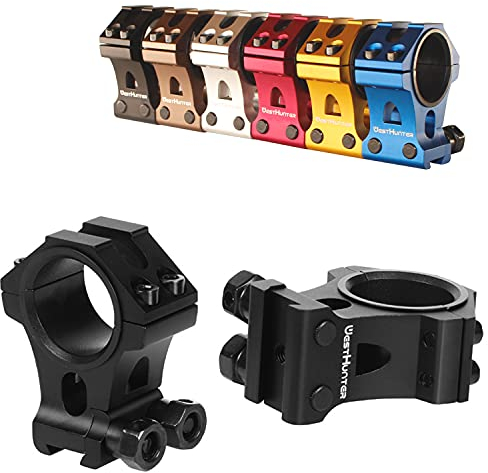 WestHunter Optik Schwalbenschwanz Zielfernrohr Montage, 25,4 mm 30 mm Präzision Zielfernrohr Ringe | Black