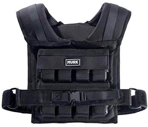 MVRK Verstellbare Gewichtsweste für Herren, 15,9 kg – Gewichtsweste mit Eisengewichten, robuste Gewichtsweste für funktionelles Training, schlankes Design, gewichtete Laufweste, Gewichtsweste für