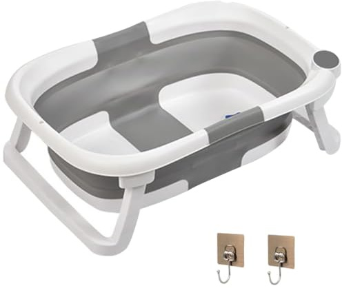 Wuudi Piscina per Cani Pieghevole, Antiscivolo Vasca da Bagno, Portatile Animali Domestici Piscina Bagno per Gatti Vasca Cani Grandi e Piccoli Interna Pieghevole