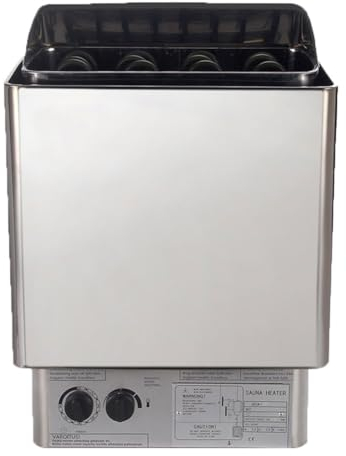 Commercial Machine,Electric Sauna Heater with Built-in Controller, Dry Steam Bath Sauna Heater Stove with Temperature Control and Timer for Home Hotel Sauna Room Spa Shower Bath 4.