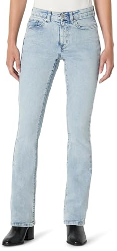 Amazon Essentials Femme Jean Bootcut à Taille Mi-Haute, Coupe Ajustée pour Silhouette Galbée