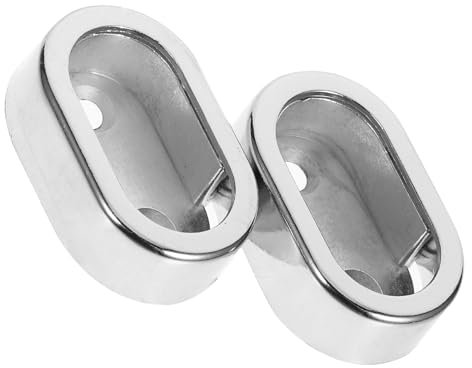 Mikikit 2piezas Soporte para Barra De Ropa Base Soporte Práctico para Varilla De Armario De Resistente y De Instalar