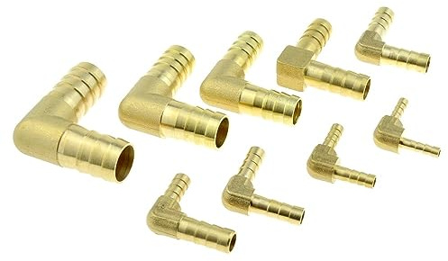 Raccordo per tubo flessibile in ottone, giunto a gomito, riduzione pari, attacco a spina da 4 mm, 6 mm, 8 mm, 10 mm, 16 mm, attacco a spina in rame, adattatore per connettore, 4 mm, attacco a spina d