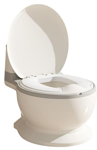 Pot toilette pour bébé avec bruit de chasse | Vrai bruit de chasse d'eau | Apprentissage proprété | Toilette enfant | Gris - 1 pièce