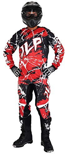 JLP RACING TENUE PANTALON MAILLOT GANTS MOTO CROSS QUAD ENDURO VTT BMX MTB ENFANT ROUGE L