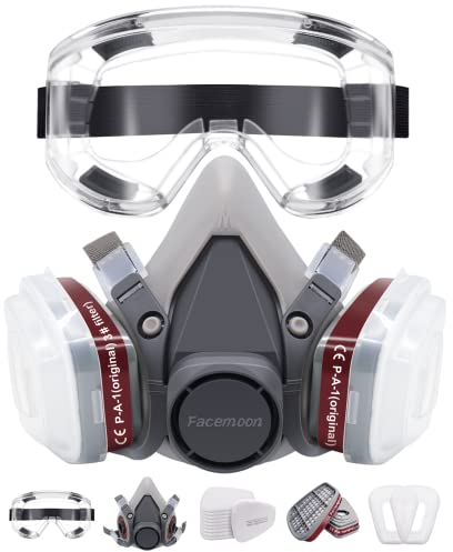 Respirator Mask,Safety Dust Face Cover,Dust Face Cover Paint Face Cover,Gas Mask With Filter,For Paint,Dust And Formaldehyde,Sanding,Polishing,Spraying And Other Work