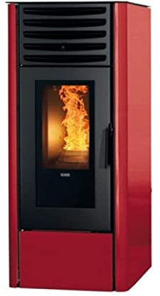 STUFA A PELLET VENTILATA KLOVER MODELLO DEA ECO 8 ROSSO 6,80 KW