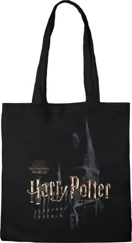 Harry Potter TOTE BAG HOGWARTS, REFERENCIA: BWHAPOMBB011, NEGRO, 38 x 42 CM
